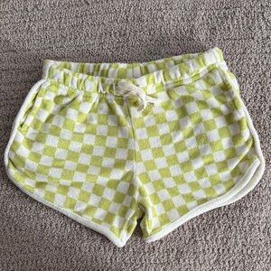 Old Navy Lime and White Checkered Shorts